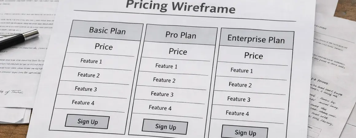 Pricing Wireframe