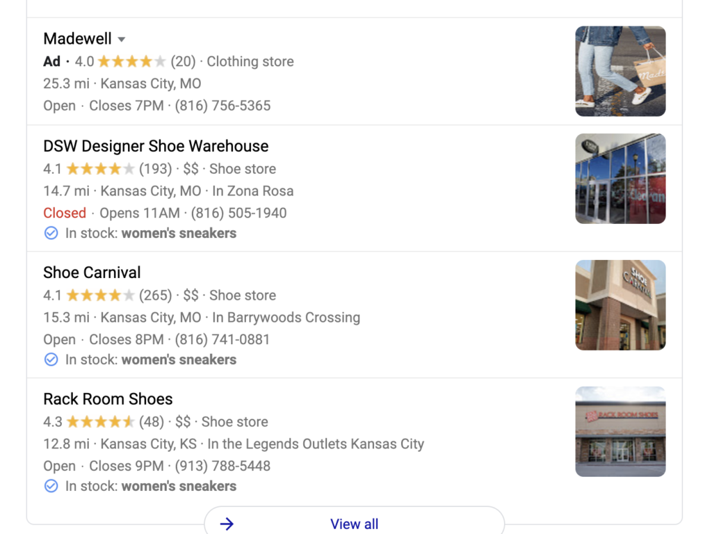 Transactional search query